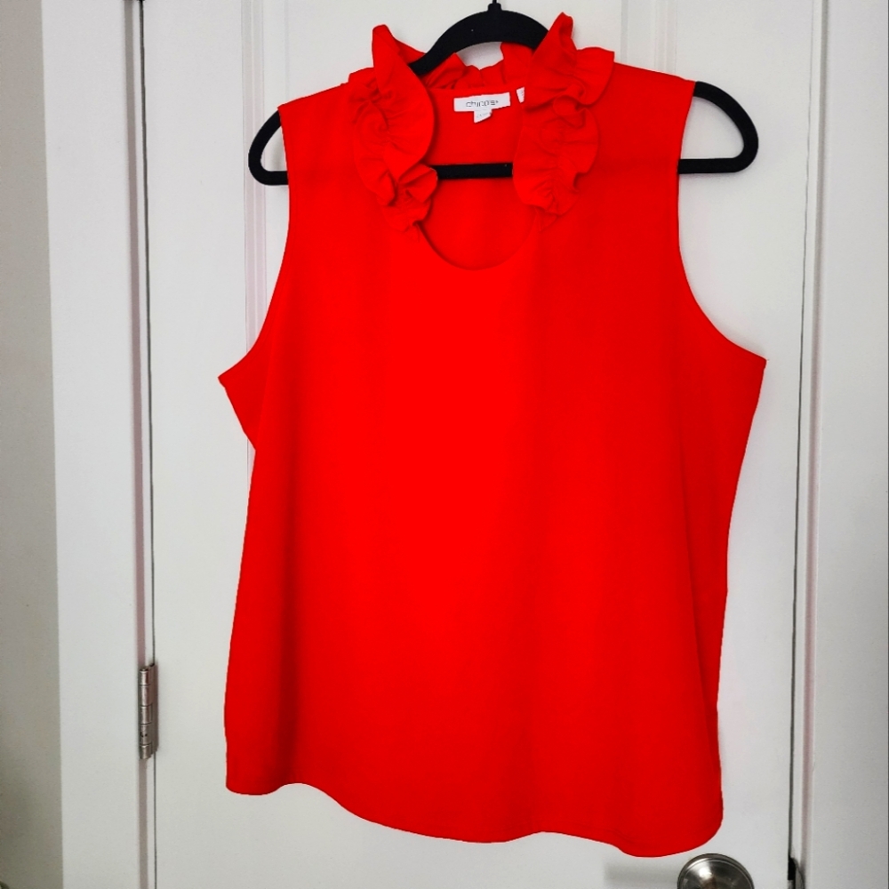 Chicos Ruffle Tank Top